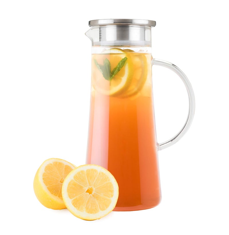 Pinky Up Charlie Iced Tea Glass Carafe with Lid and Filter, Pitcher for Cold Coffee, Lemonade, Fruit Juices, Sparkling Water, Soda, 1.5 Liter Capacity - Image 4